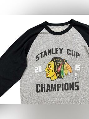 NWT Retro Brand NHL Chicago Blackhawks 2015 Champions Tee Large